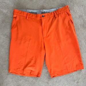 Adidas Men's Bright Orange Athletic Shorts